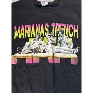 Mariana Trench Summer 2014 Tour T Shirt Black Mens Size Medium‎ Band Concert Tee